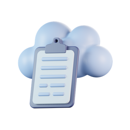 Cloud Reporting  3D Icon