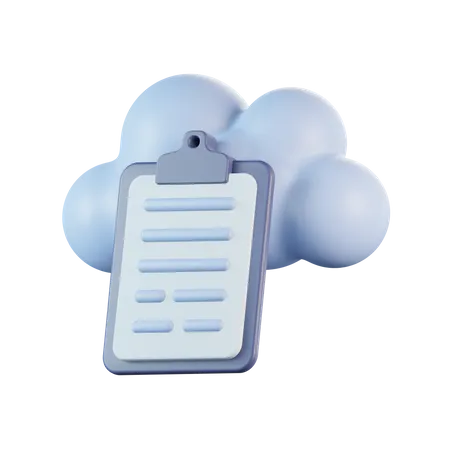 Cloud Reporting  3D Icon