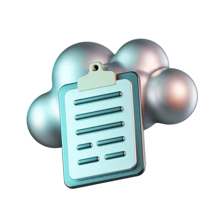 Cloud Reporting Data  3D Icon