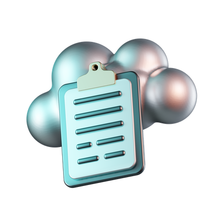Cloud Reporting Data  3D Icon