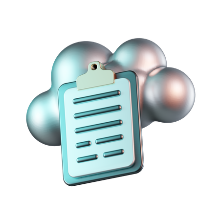 Cloud Reporting Data  3D Icon