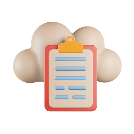 Cloud Reporting Task  3D Icon