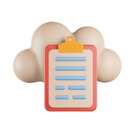 Cloud Reporting Task  3D Icon