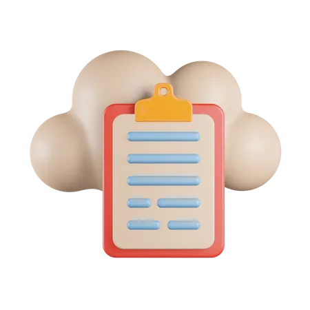 Cloud Reporting Task 3D Icon