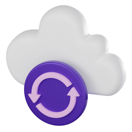Cloud Restore  3D Icon