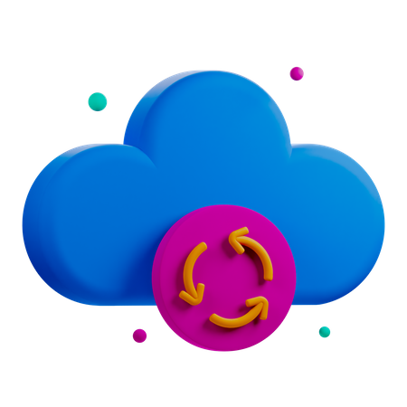 Cloud Restore  3D Icon