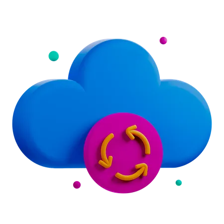 Cloud Restore  3D Icon