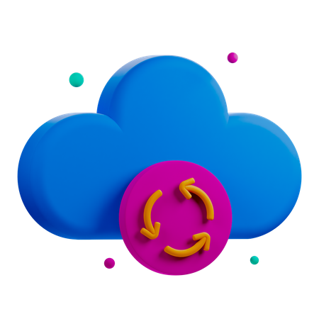 Cloud Restore  3D Icon