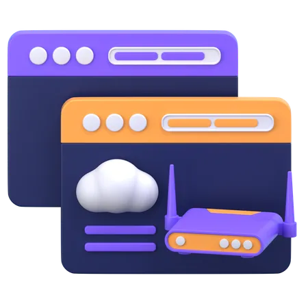 Cloud Router  3D Icon