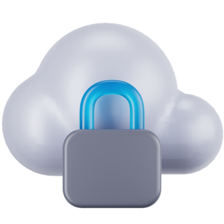 Cloud Safe  3D Icon