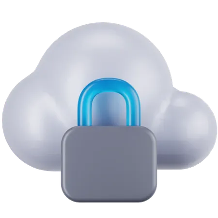 Cloud Safe  3D Icon