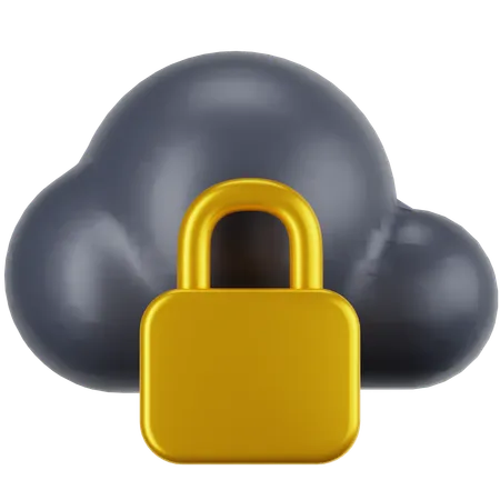 Cloud Safe  3D Icon