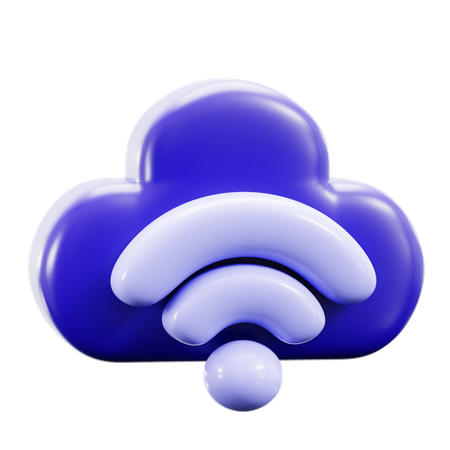 Nuage sans fil  3D Icon