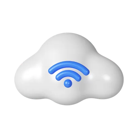 Cloud sans fil  3D Icon