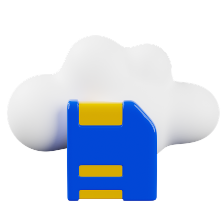 Cloud Save  3D Icon