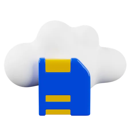 Cloud Save  3D Icon