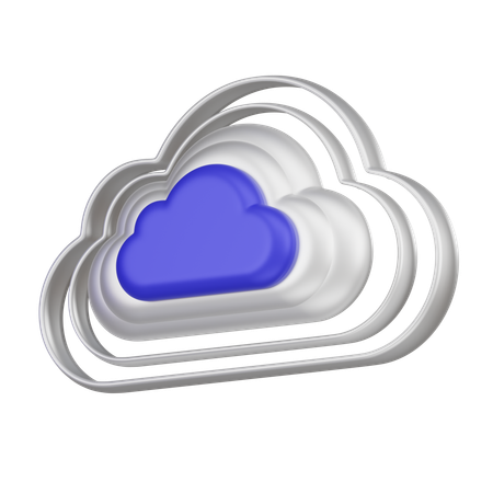 Cloud Scaling  3D Icon