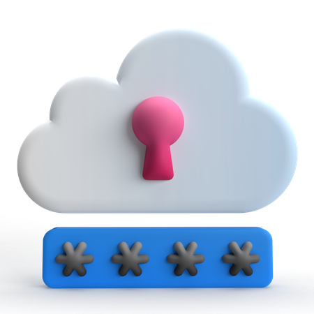 Cloud-Schlüssel  3D Icon