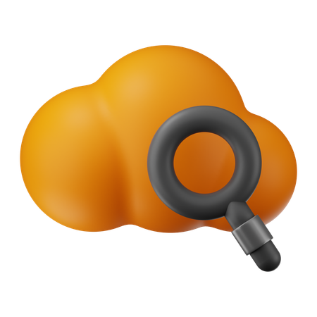 Cloud Search  3D Icon