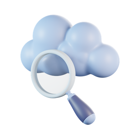 Cloud Search  3D Icon