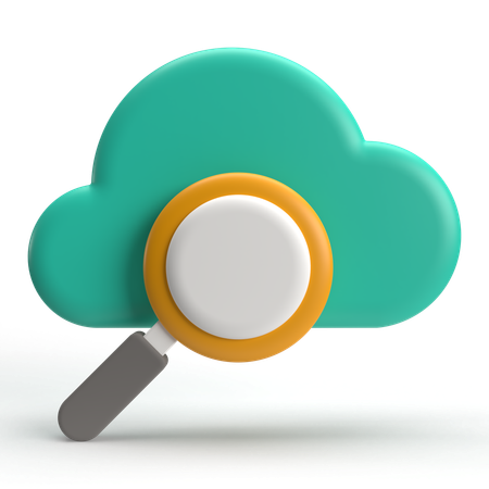 Cloud Search  3D Icon