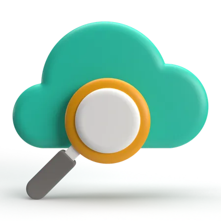 Cloud Search  3D Icon