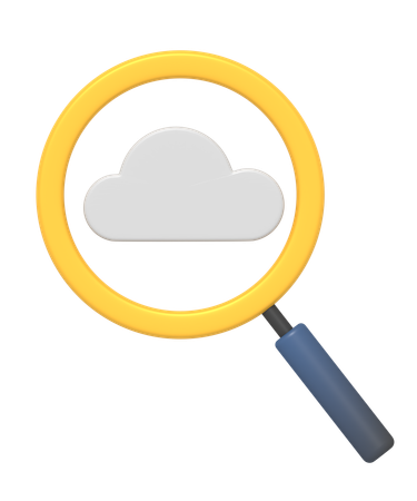 Cloud Search  3D Icon