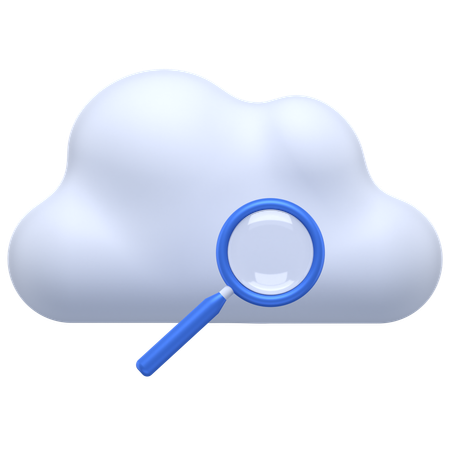 Cloud Search  3D Icon