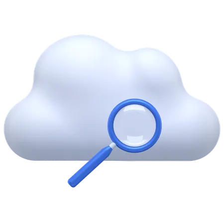 Cloud Search  3D Icon
