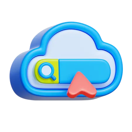 Cloud Search  3D Icon
