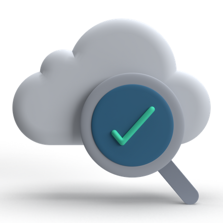 Cloud Search  3D Icon