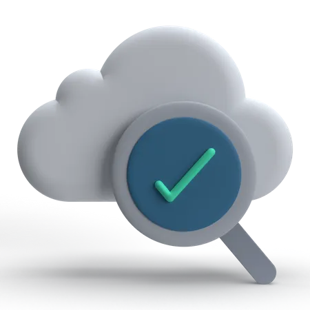 Cloud Search  3D Icon