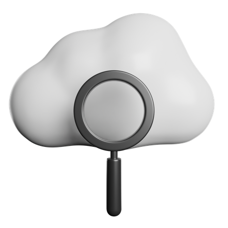 Cloud Search  3D Icon