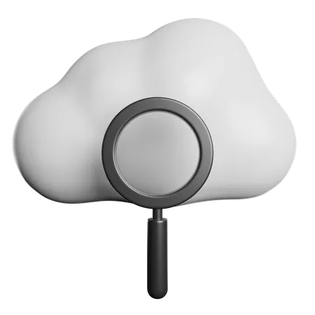 Cloud Search  3D Icon