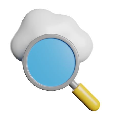 Cloud Search  3D Icon