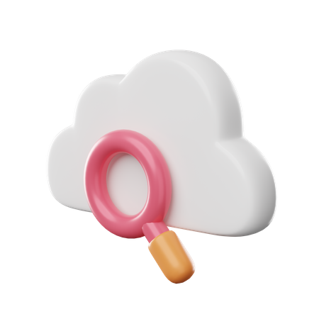 Cloud Search  3D Icon