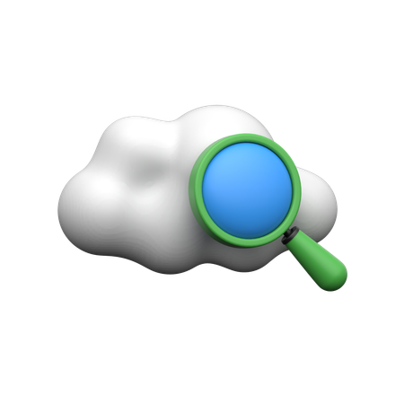 Cloud Search  3D Icon