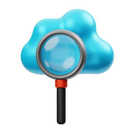 Cloud Search  3D Illustration