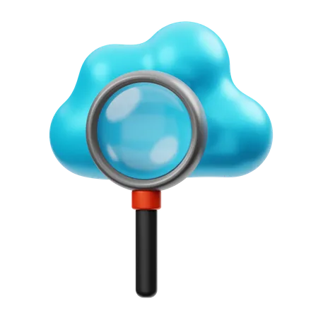 Cloud Search  3D Illustration