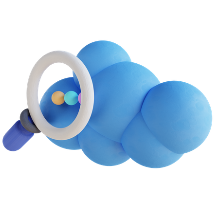 Cloud Search  3D Illustration