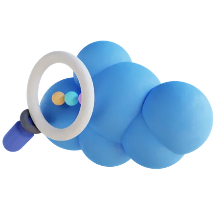 Cloud Search  3D Illustration