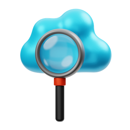 Cloud Search 3D Illustration
