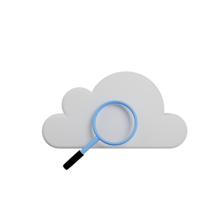 Cloud Search 3D Illustration
