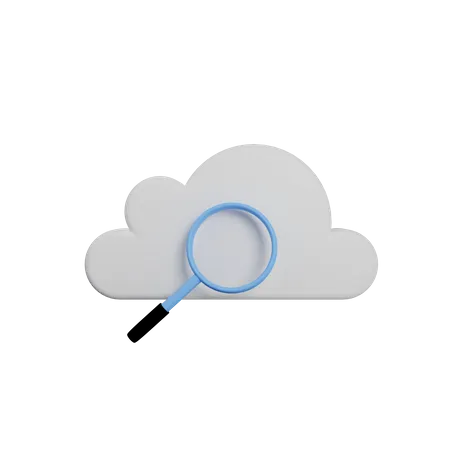 Cloud Search  3D Illustration