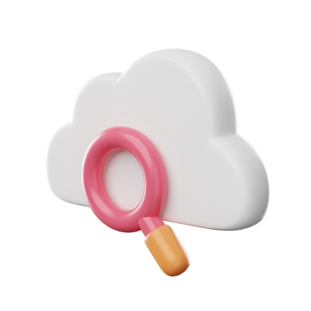 Cloud Search 3D Icon