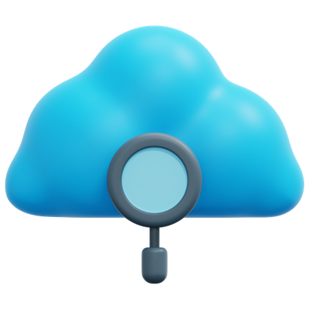 Cloud Search  3D Icon