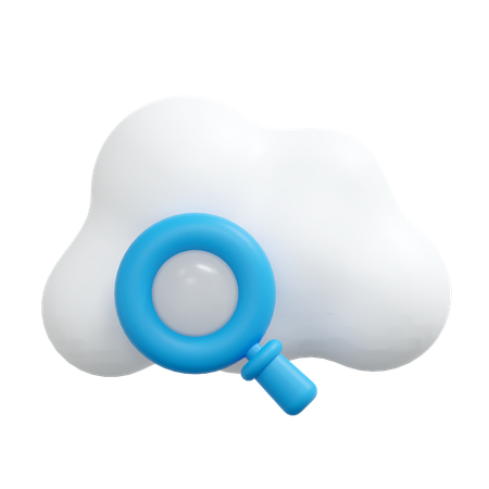 Cloud Search Engine  3D Icon