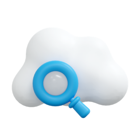Cloud Search Engine  3D Icon