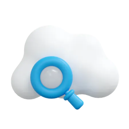 Cloud Search Engine  3D Icon