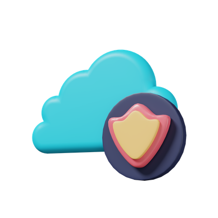 Cloud Secure  3D Icon